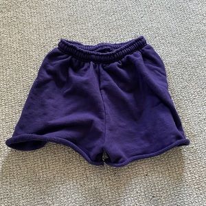 LA Apparel Purple Summer Adjustable Shorts